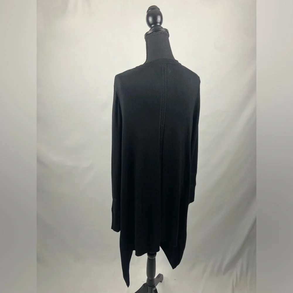 St. John Sweater Open Cardigan Medium Black